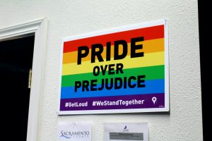 Picture of community resources room at the Sac LGBT Center